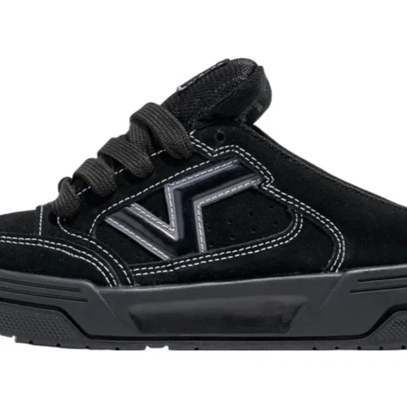 new Vans women's size 9 Shoes upland mule black/white stitching - Picture 3 of 4